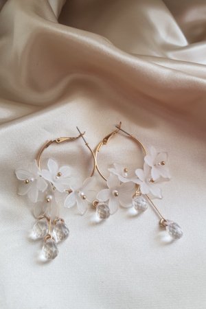 Работа Серьги с цветами