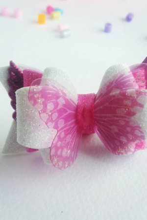 Работа резинки для волос бабочки