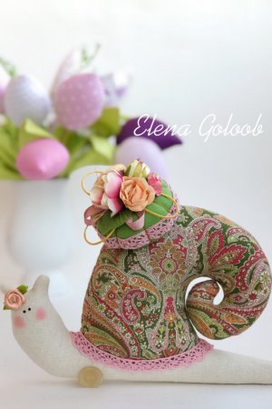 Робота Равлик Тільда Розово-салатовий