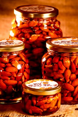 Работа Миндаль в меду / миндаль с медом / Орехи в меде / Орехи с медом