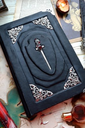 Работа Черный кожаный блокнот .подарок мужу, начальнику,брату