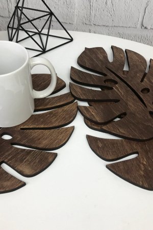 Робота Комплект дерев'яних підставок під гаряче «Лист»