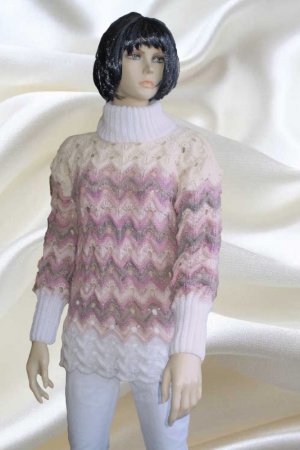 Работа Женский зимний свитер-миссони крупной вязки