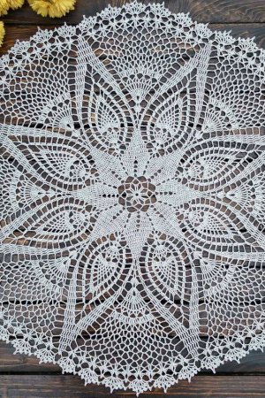 Робота Плетена гачком серветка Зірка