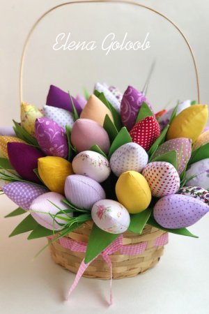 Работа Текстильные тюльпаны «Весенний букет»