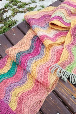 Работа Шарф Акварельные волны