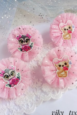 Работа Нежные бантики из фатина