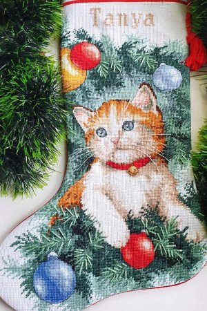 Робота Новорічна, різдвяна шкарпетка