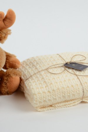 Работа Детский вязаный плед ручной работы. 85х95см.