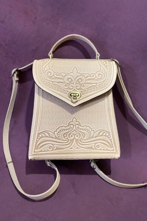 Робота РЮКЗАК З НАТУРАЛЬНОЇ ШКІРИ "Вектор" слонова кістка