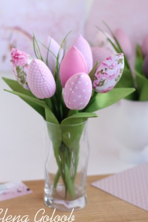 Робота Рожеві текстильні тюльпани