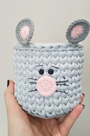 Работа Трикотажный корзину "Мышонок", 1 шт