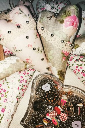 Работа Сердечки в стиле Тильда ручная работа