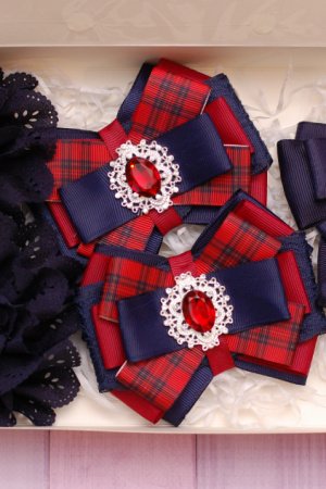 Работа Набор украшений в синем цвете