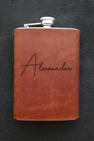 Робота Фляга, фляги з гравіюванням, шкіряна фляга