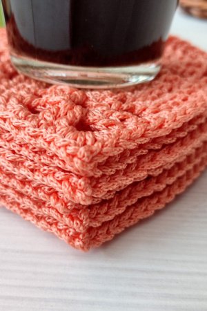 Работа Набор квадратных подставок под чашку