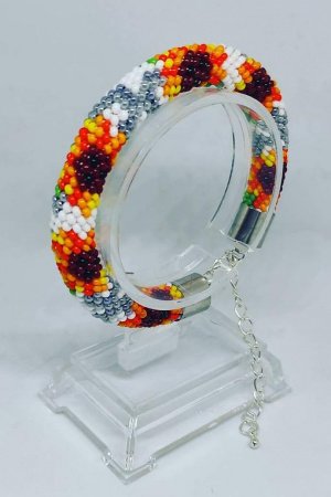 Работа Браслет - жгут "Подсолнухи"