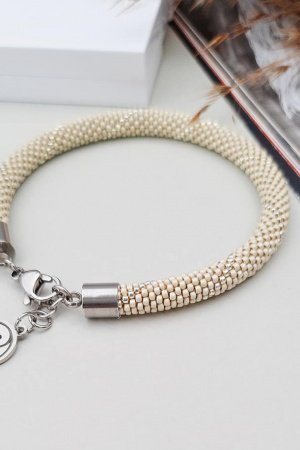 Работа Браслет из японского бисера Matte Aluminum