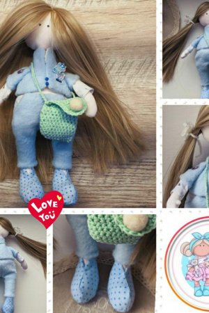 Робота Tilda with a mint bag - Лялька ручної роботи