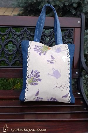 Работа Сумка в стиле прованс "Лаванда"