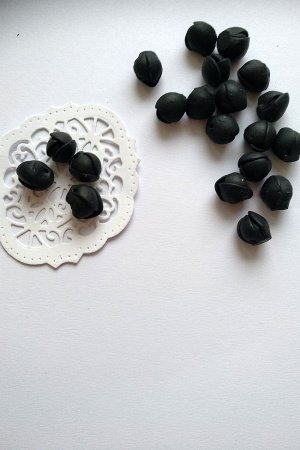 Робота Чорні бутони з полімерної глини