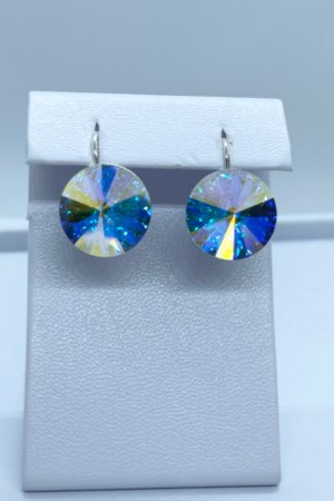 Робота Срібні сережки Св@ровські 