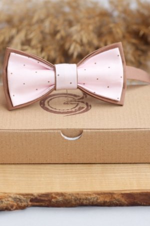 Робота метелик подвійний пудровий "Крапочки"