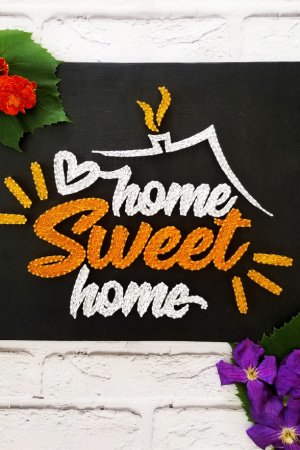 Робота Картина з ниток, милий дім, стринг арт, home sweet home
