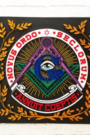 Работа Стринг арт Масонские знаки, Всевидящее око, Геометрия арт