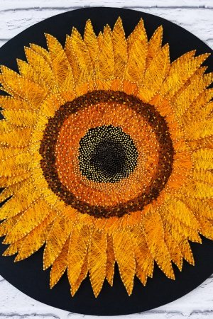 Робота Стринг арт подсолнух, соняшник декор, картина подсолнух