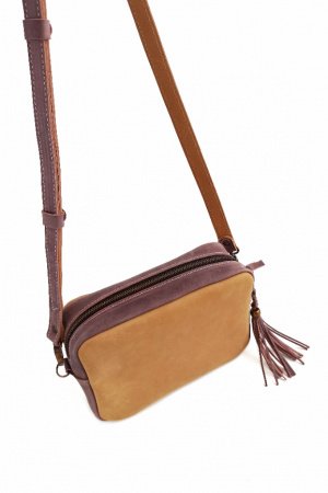 Работа Женская кожаная сумка. Двухцветная. 