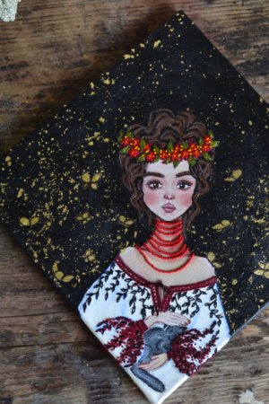 Работа девушка с котиком (София)