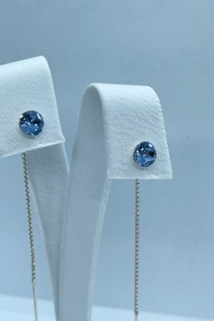 Работа Серьги - протяжки, серебро