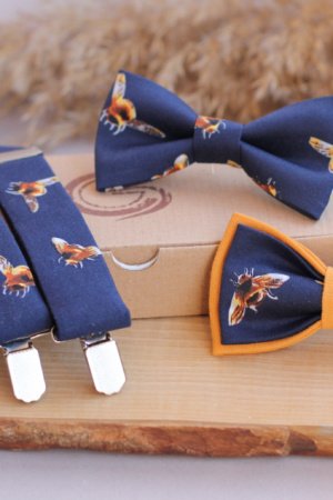 Робота Комплект підтяжки і метелик синій "Джмелі"