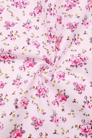Работа Ткань хлопок для рукоделия Шебби розочки на розовом