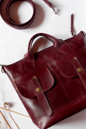 Работа Кожаная сумка-портфель «Style 2»