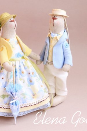 Робота Закохані Зайці (Блакитно-жовті)