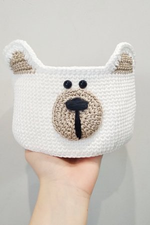 Робота Кошик "Білий ведмедик", 1 шт