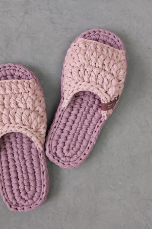 Робота Жіночі домашні капці, кольори Ліловий візон та Попіл рози