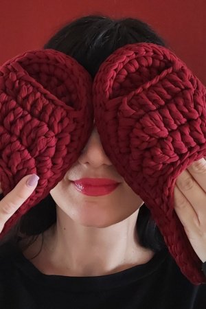 Робота Жіночі капці, колір Стигла вишня