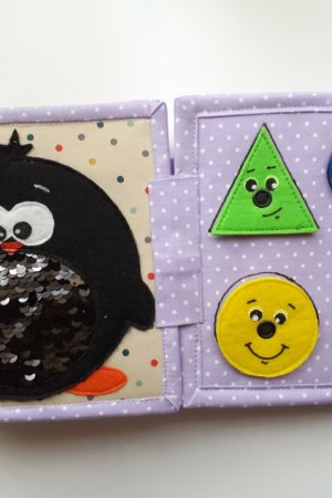 Работа Развивающая книжка из фетра. Подарок на крестины, именная 