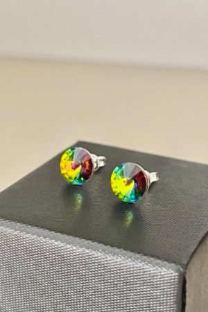 Робота Срібні сережки-пусети ріволі