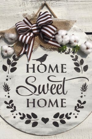 Работа Декор на входную дверь Home Sweet Home
