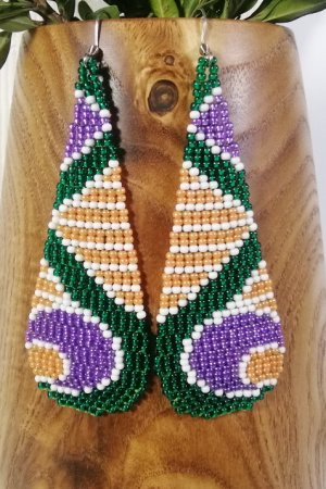 Работа Необычные серьги из бисера. Незвичайні сережки 