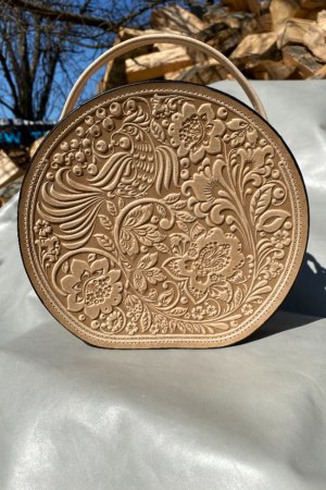 Работа Кожаная сумка, сумка кожаная "Жаворонок"