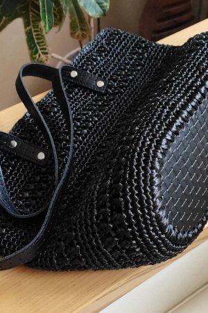 Работа Пляжная сумка из рафии