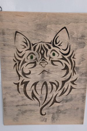 Работа Декоративное панно "Кошка"