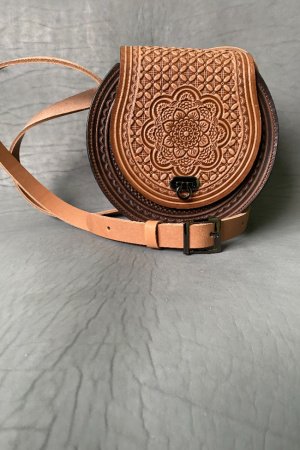 Робота Шкіряна сумка "Колорит" беж+коричневий