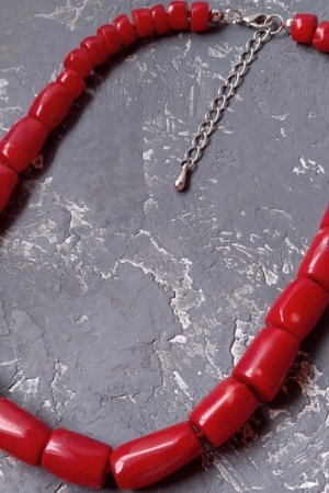 Работа Ожерелье из огромных натуральных кораллов под старинное