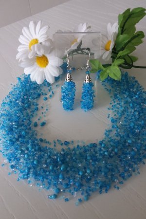 Робота Кольє Блакитне  сяйво